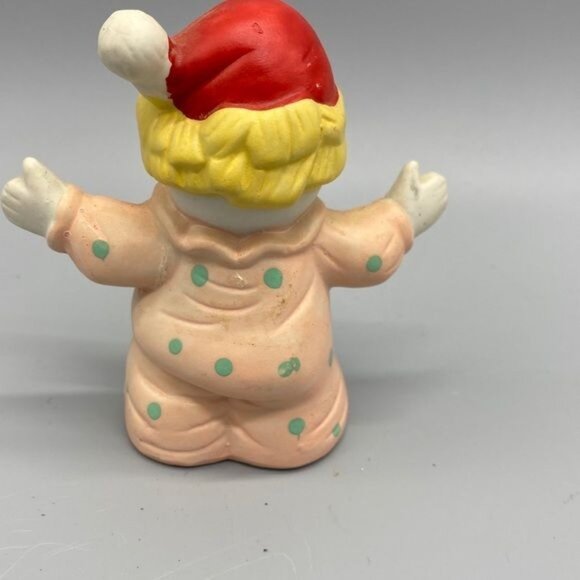 vintage pink blue collectible clown figurine nose glass dots 4.5" tall READ - Picture 2 of 3